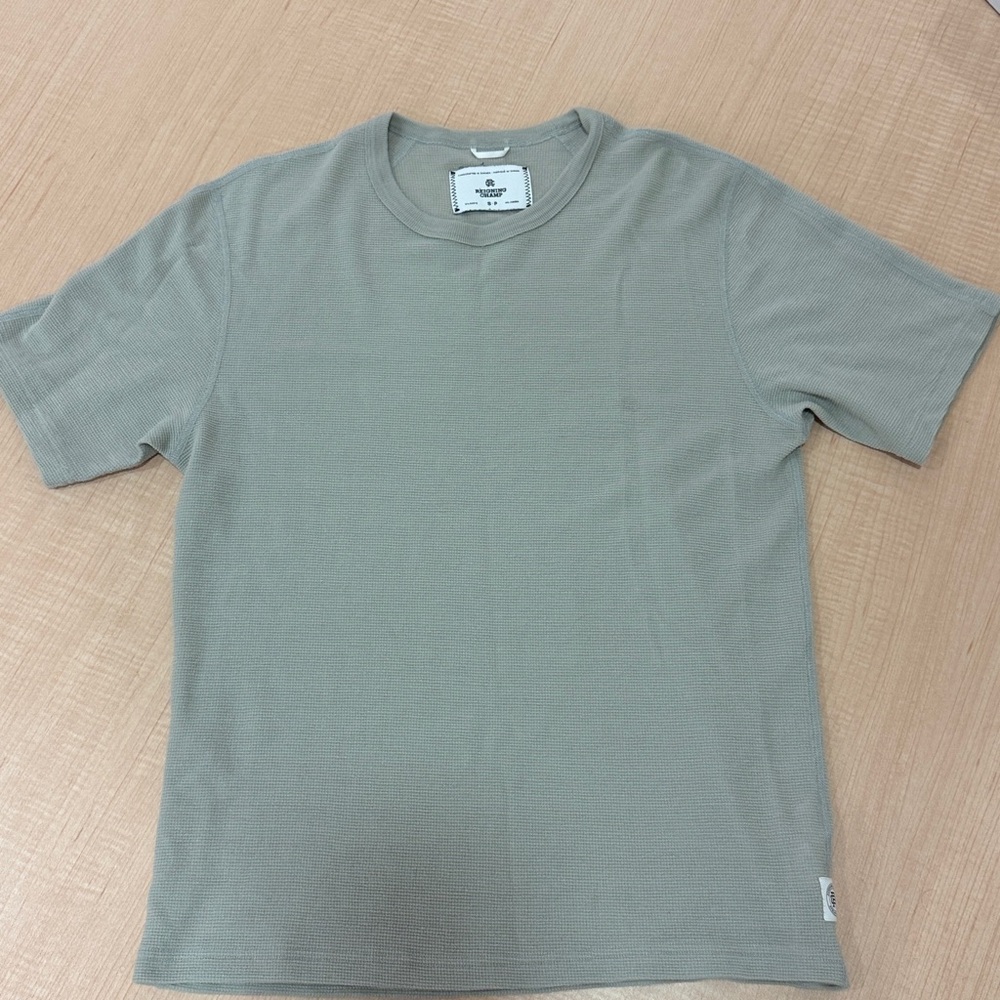 Reigning Champ MERINO WAFFLE T-Shirt Men’s Size S Sandstone